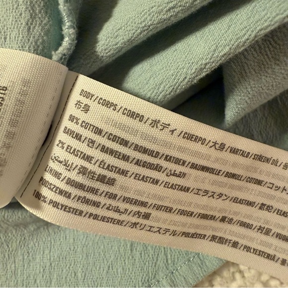 Abercrombie & Fitch Light Blue Sweetheart Neck Puff Babydoll Mini Dress A&F - Picture 12 of 13